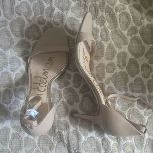 Sam Edelman Blush Pink Pointed Toe Ankle Strap Heels